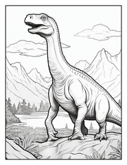 “Cute Dinosaur Coloring Book fun for allFun, Creative & Relaxing Art Pages