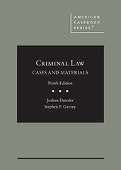 Criminal Law: Cases and – Hardcover, by Dressler Joshua; Garvey – Very Good z