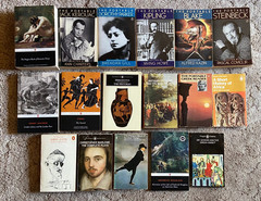 Mixed Lot 17 Penguin Paperback Books: STEINBECK JOYCE KEROUAC BLAKE VIRGIL +++