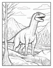“Cute Dinosaur Coloring Book – Perfect Gift for Kids Who Love Dinosaurs”