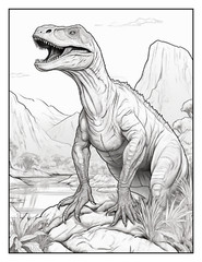 “Cute Dinosaur Coloring Book – Perfect Gift for Kids Who Love Dinosaurs”