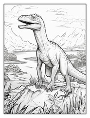 “Cute Dinosaur Coloring Book fun for allFun, Creative & Relaxing Art Pages