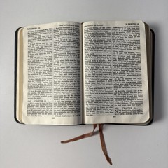Vintage Oxford University Press Blue Gray Leather KJV Bible