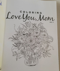 LOVE YOU MOM ADULT COLORING BOOK – 2021 TOPIX MEDIA – 47 FESTIVE COLORING PAGES