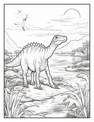 “Cute Dinosaur Coloring Book – Perfect Gift for Kids Who Love Dinosaurs”