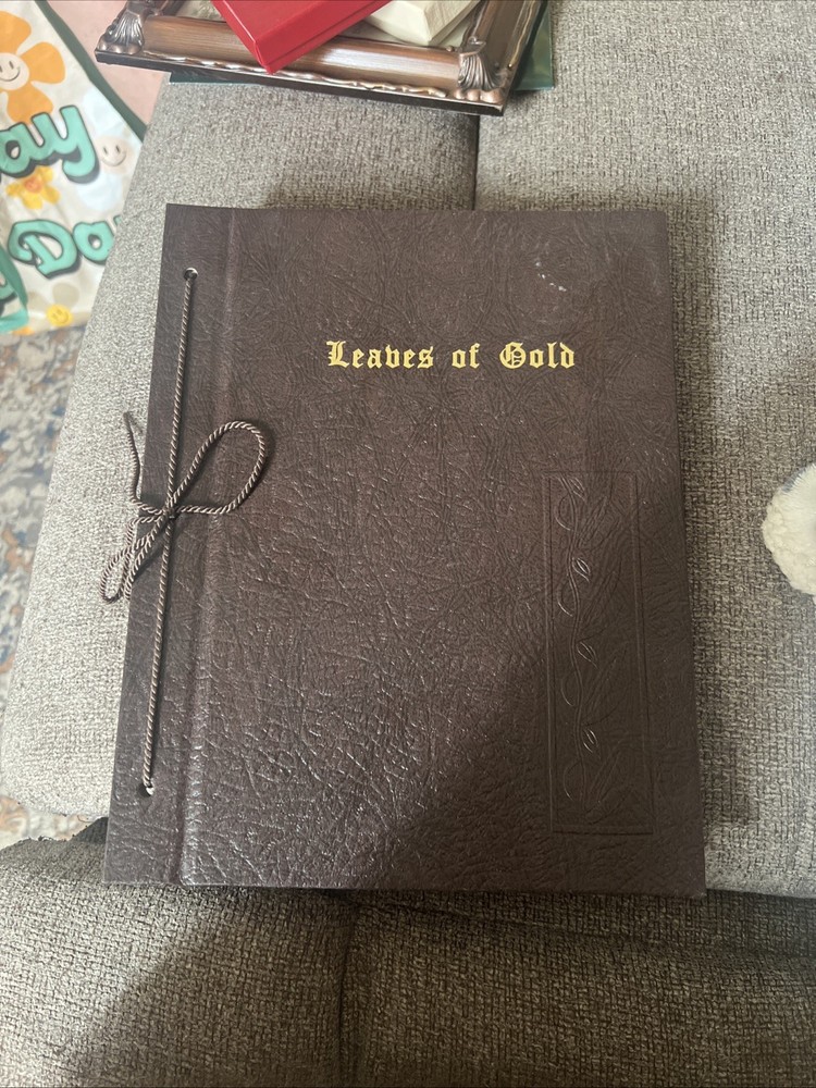 Leaves of Gold Hardcover Faux Leather Bound Book